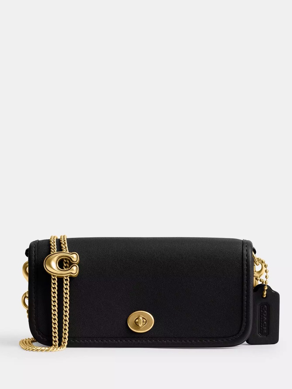 NWT Coach Dinky 14 In Black Glovetanned Leather